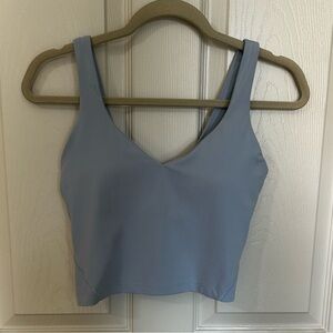 Baby blue Lululemon tank top with padding